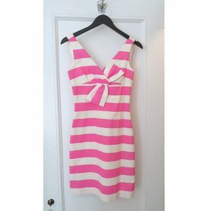 Kate Spade "Silver Screen" Striped Dress | Size 00 | Pink & White